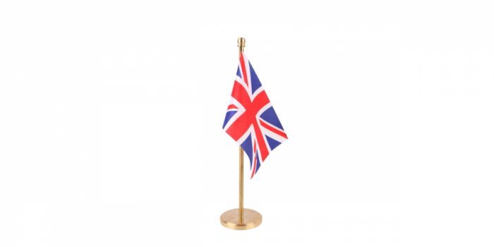 Flag for table, British, 15X22.5cm.