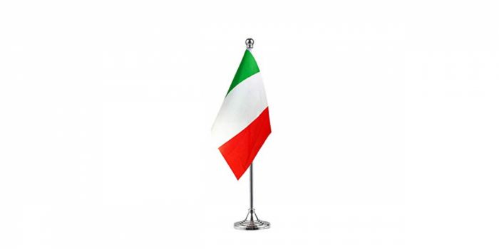 სამაგიდე დროშა იტალია, 15X22.5სმ.