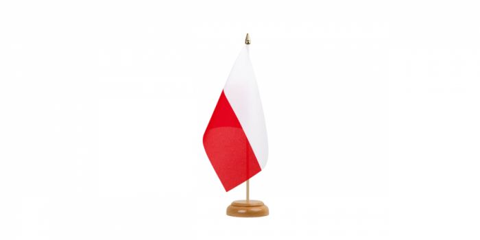 სამაგიდე დროშა პოლონეთი, 15X22.5სმ.
