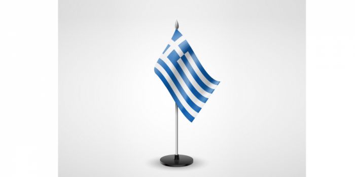 Desk flag Greece, 15X22.5cm.