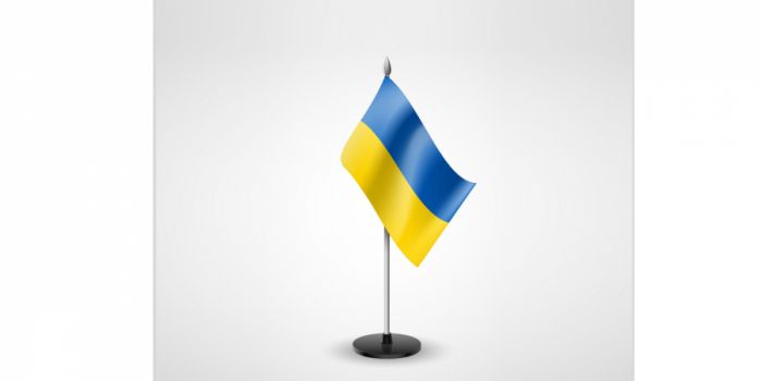 Desk Flag Ukraine, 15X22.5cm.