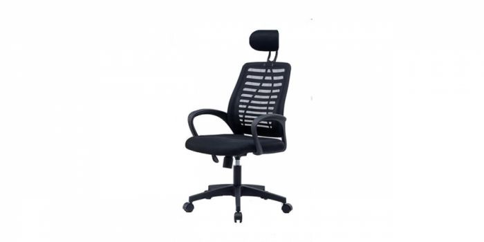 Chair with mesh cover, black