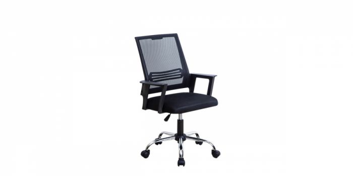 Chair with mesh cover, black