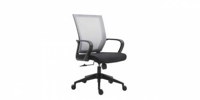 Chair with mesh surface, black / gray