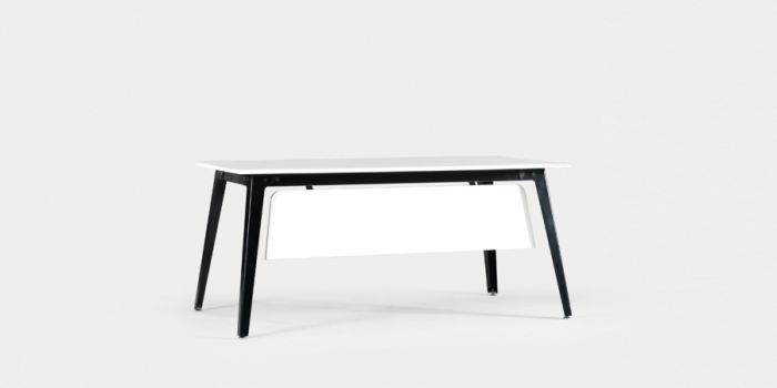 მაგიდა 160x69x75სმ., LEMAS, თეთრი/ანტრაციტი
