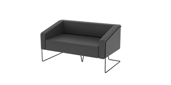 Sofa 3 seater, with leather surface