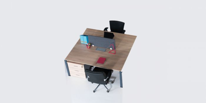 Double sided table OLIMPOS, With divider