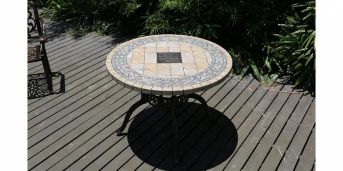 Garden table, Cast aluminium, Bronze