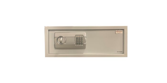 Hotel Safe with electronic lock and key, Light Gray