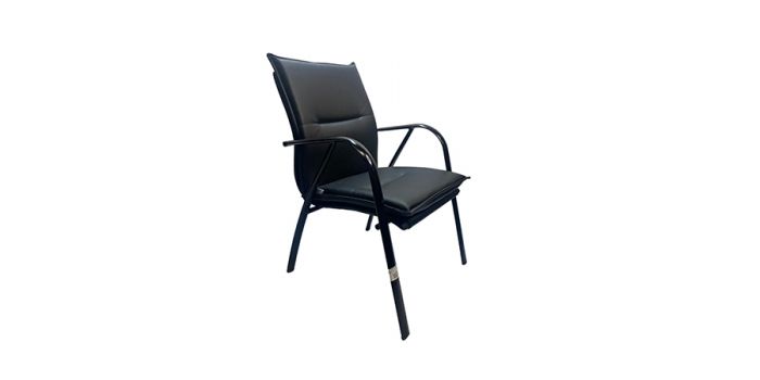 SUNLINE PU Visitor Chair, Black 