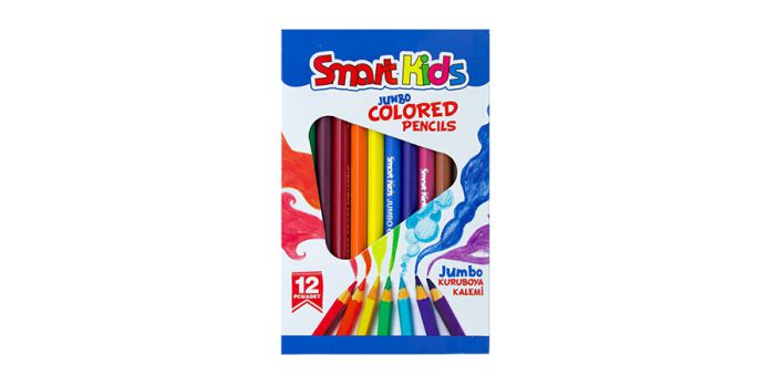 ფერადი ფანქარი Globox-Smart Kids Jumbo, 12 ფერი