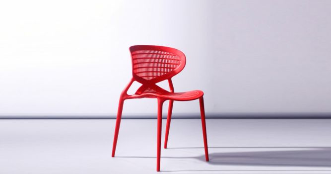 Bar chair with plastic