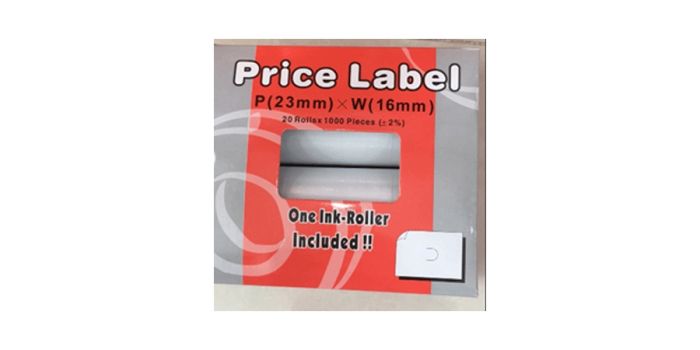 Price label roll two lines