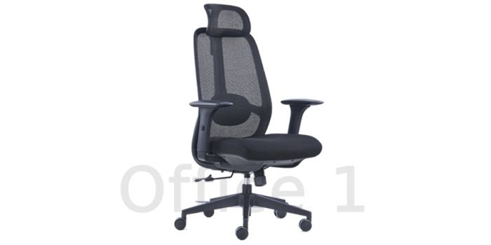Office chair with Mesh back and Fabric