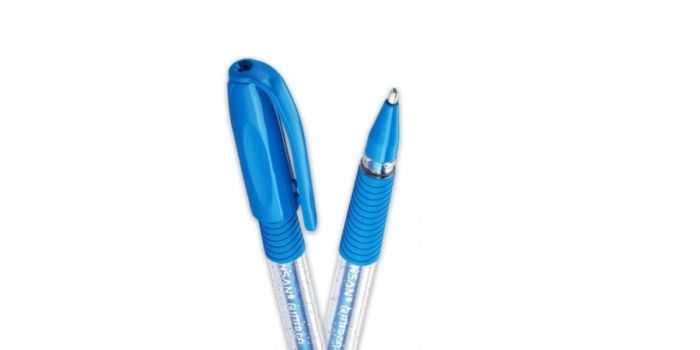 Gel pen Pensan, glitter, blue
