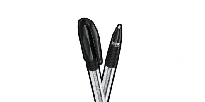 Gel pen Pensan, glitter, black