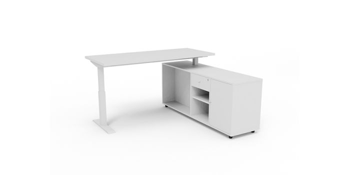 Office desk 140 cm, with electric height adjustment