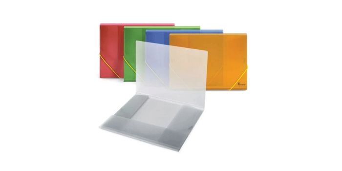 Folder A4, plastic, matte white, with two elastic bands, Forpus
