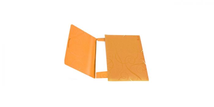 Folder A4, plastic, orange, with two elastic bands, Forpus