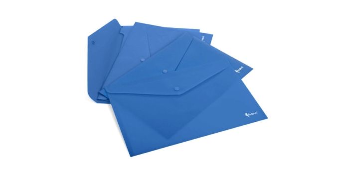 Folder envelope with button A4, plastic, Forpus