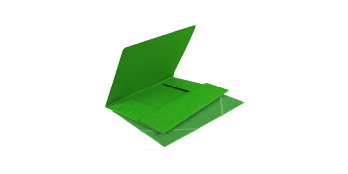 Folder A4, cardboard, green, with two rubber bands, Forpus