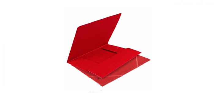 Folder A4, cardboard, red, with two rubber bands, Forpus
