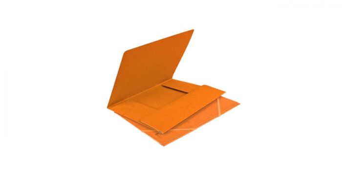 Folder A4, cardboard, orange, with two elastic bands, Forpus