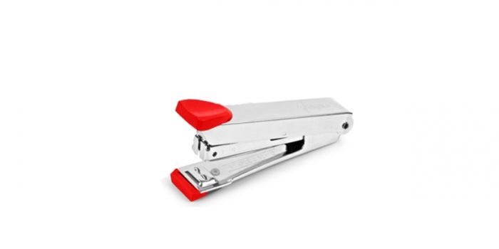Stapler Nr10, 16 sheets, depth 52mm, metal, red, Forpus