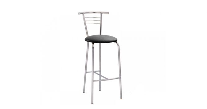 Bar stool TINA HOKER, black leather