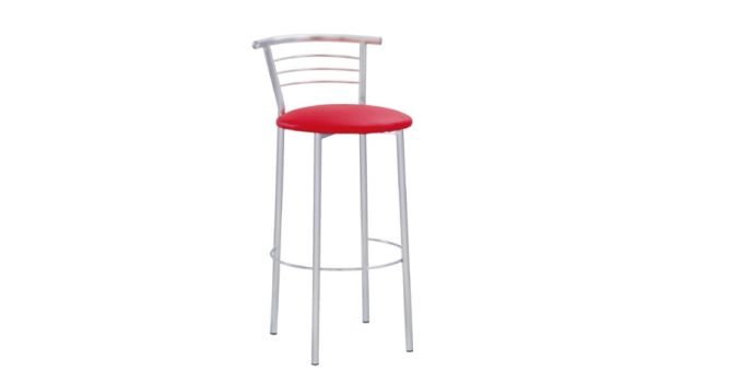 Bar stool TINA HOKER, red leather