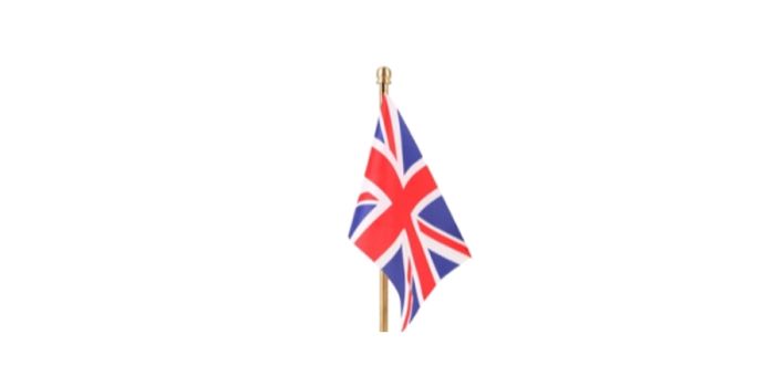 Table flag double silk, (without stand)