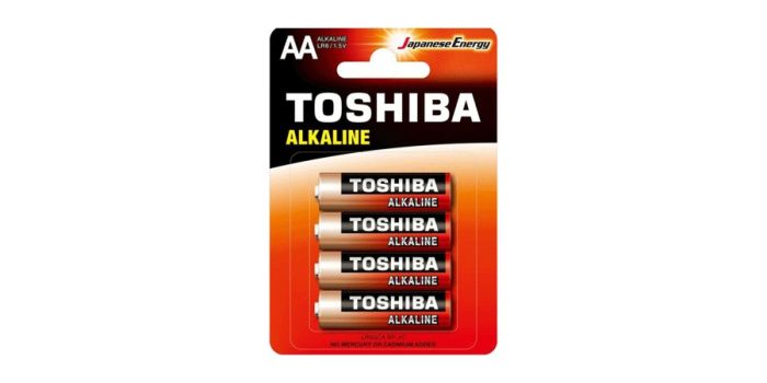 შეკვრა ელემენტების 4-ცალიანი, AA, Toshiba Alkaline