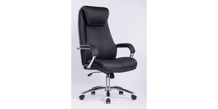 Office chair with black leather