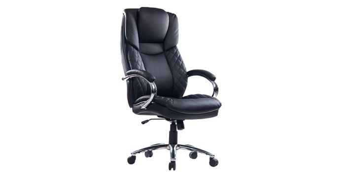 Office chair with black leather