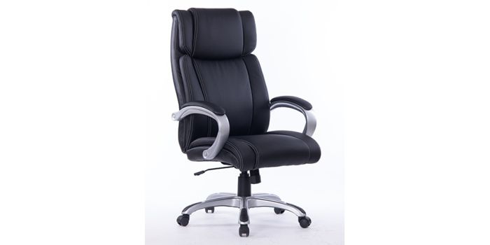 Office chair with black leather