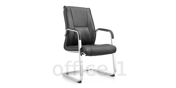Conference chair with black leather