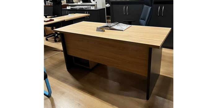 საოფისე მაგიდა AGENA, 160 სმ, EBRU/ANTHRACITE GREY