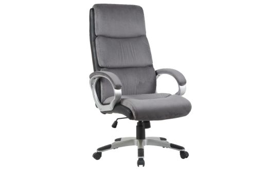 საოფისე სავარძელი, ნაცრისფერი  ქსოვილის ზედაპირით