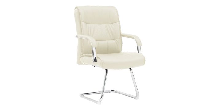 Conference chair with beige leather
