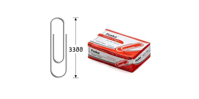 Metal paper clips, 33mm