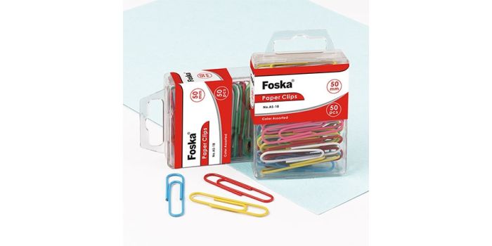 Colored metal paper clips, 28mm