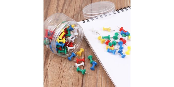 Colored thumb tacks, 25mm