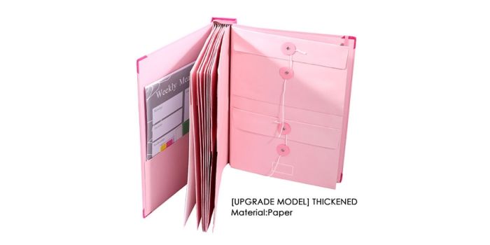 Cardboard folder with dividers