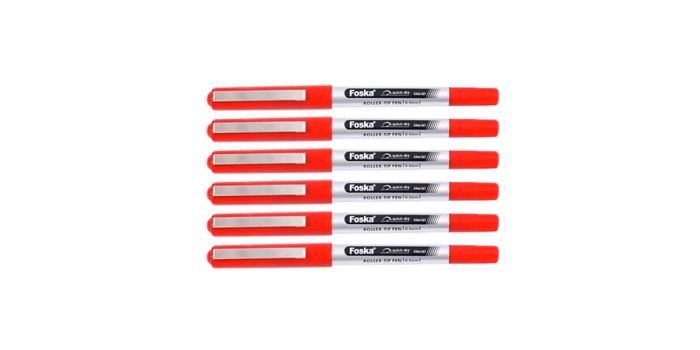 Roller-tip pen, red