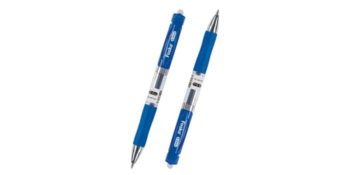 Retractable gel pen, 0.5mm, blue
