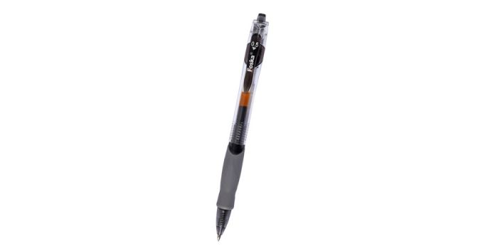 Gel pen, 0.5mm, retractable, black