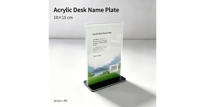 სამაგიდე ფირნიში ვერტიკალური, აკრილის, 10X15cm