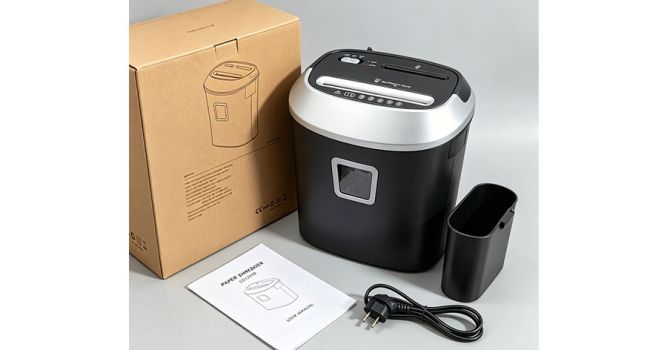 Shredder, 10 sheets, cross-cut, + disc shredding