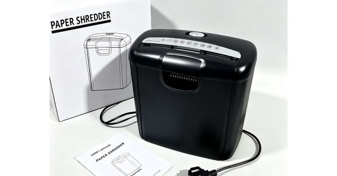 Shredder, 6 sheets, cross-cut