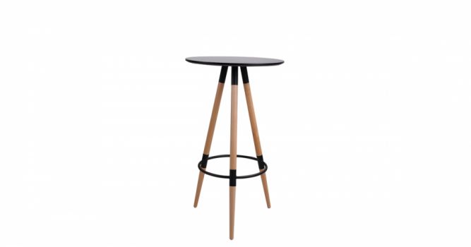 Bar Table MDF top with powder coating, black